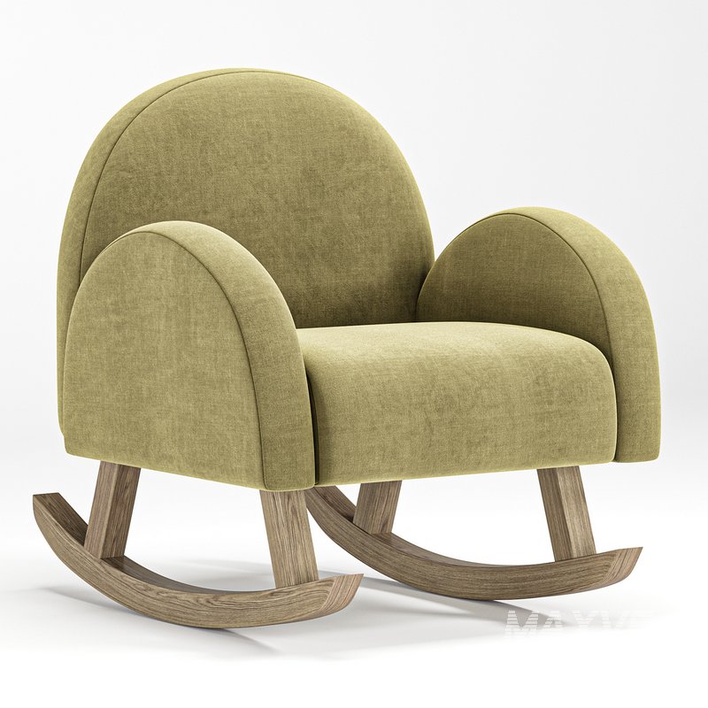 Solid Wood Rainbow Rocker Chair - Image 4