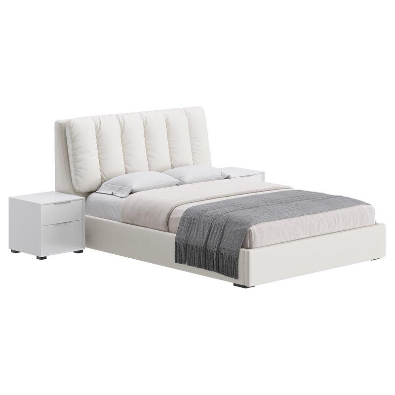 White Modern Twin Bed - Image 2
