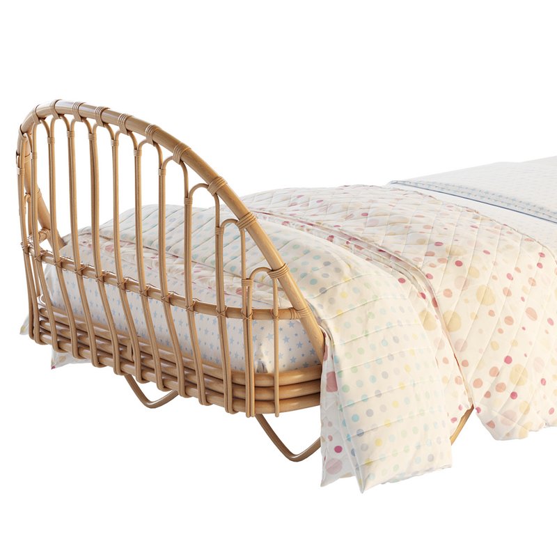 Malu Vintage Rattan Bed - Image 2