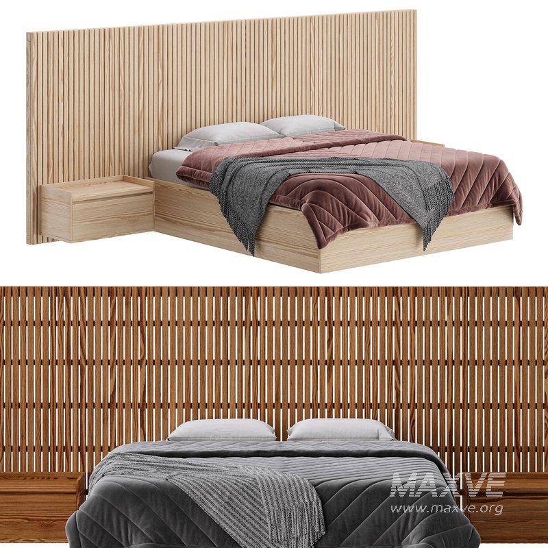 Batten White Oak King Plinth-Base Storage bed - Image 26