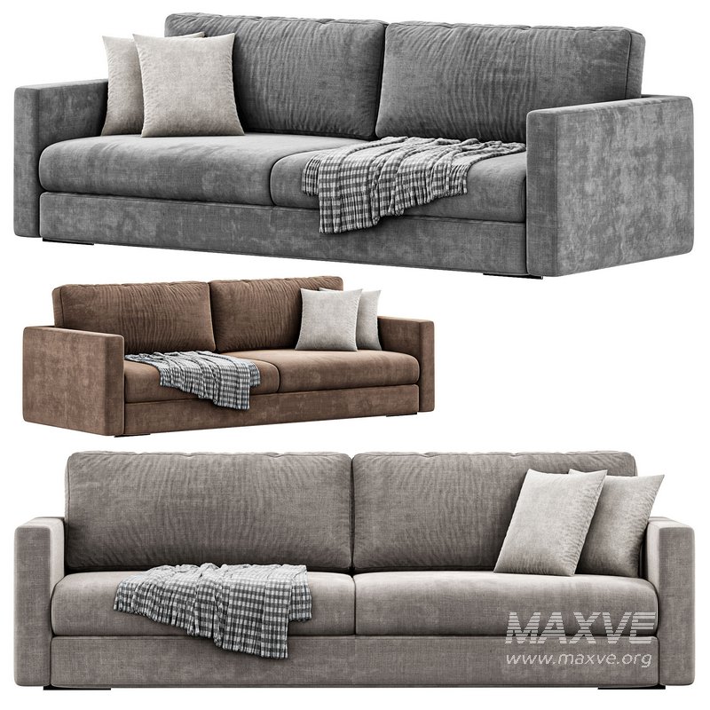 Magnum 3 Seater Fabric Sofa By Flexform - Image 3