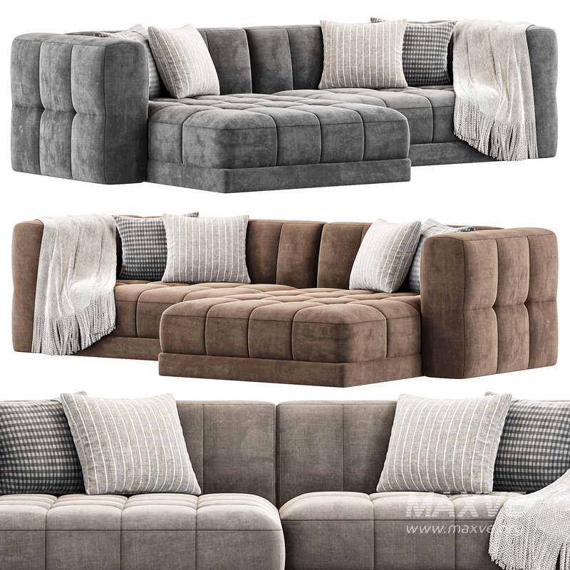 Tavi 2 Piece Laf Sectional Sofa By Highfashionhome - Image 3