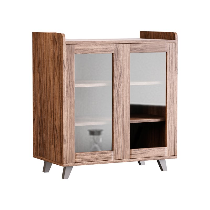 Asian Brown Wood Sideboard - Image 3