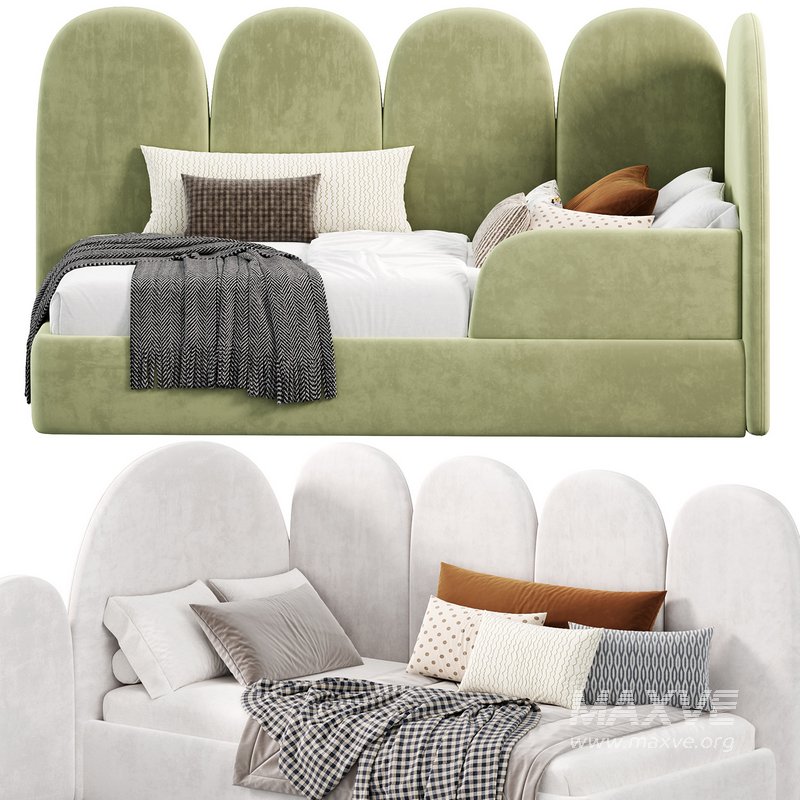 Rhea green Bed by furni - Image 2