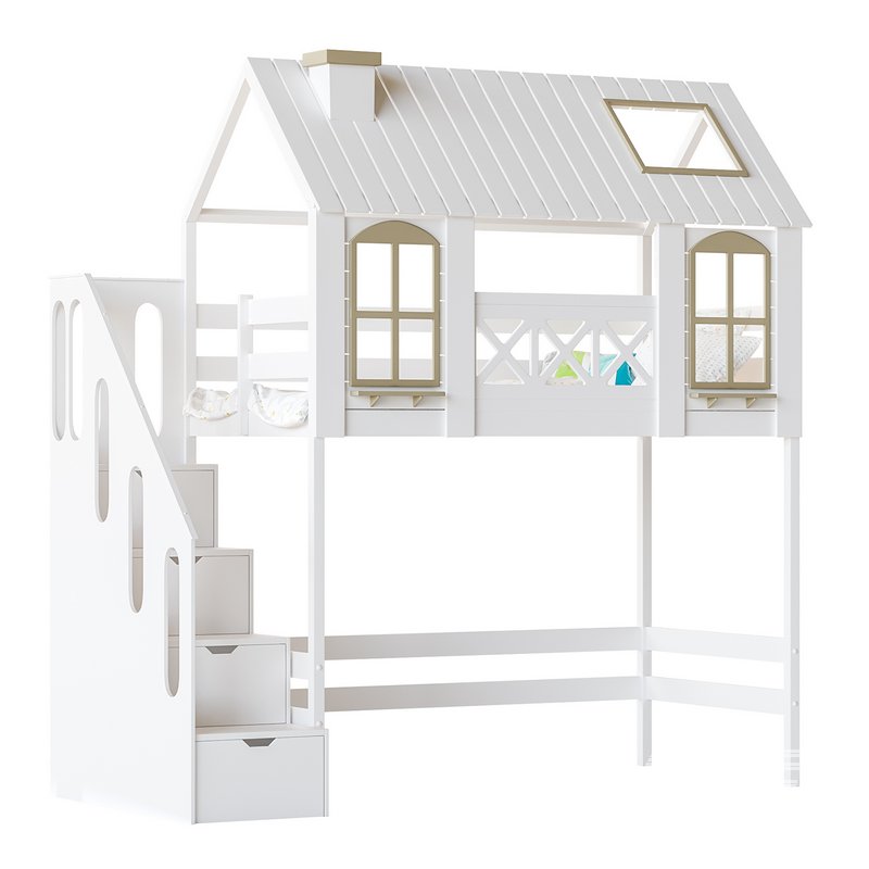 Childrens bed loft house Asnen - Image 1