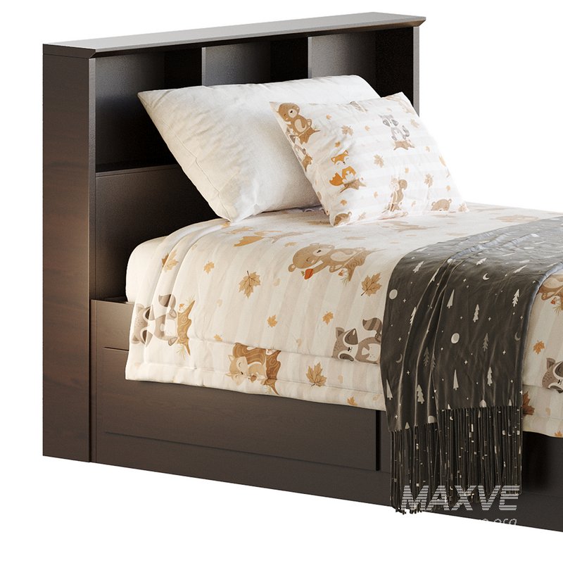 Mainstays Mates Storage Bed with Bookcase Headboard - Image 4