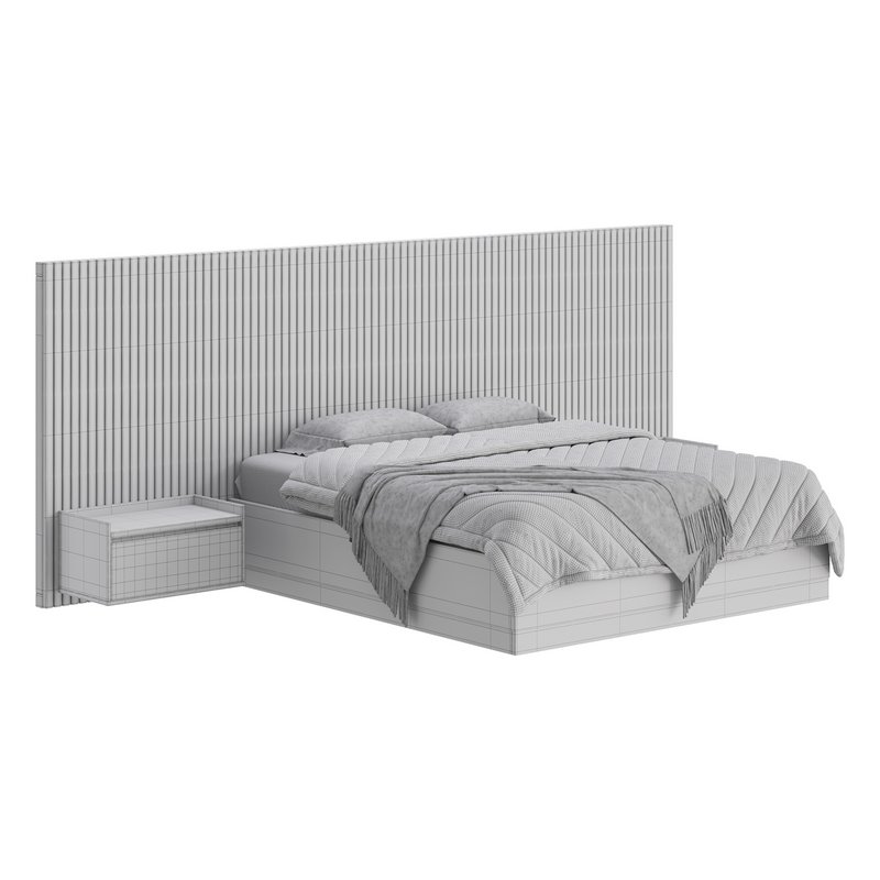 Batten White Oak King Plinth-Base Storage bed - Image 29
