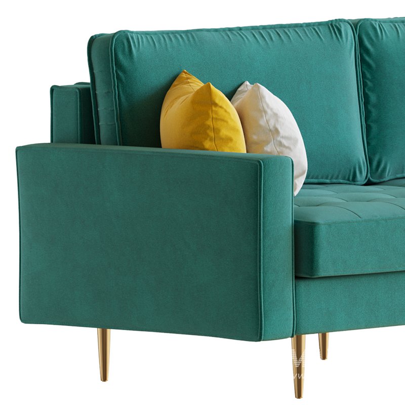 Velvet Fabric Sofa Couch - Image 2