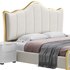 White Upholstered Bed with Headboard - Thumbnail 3