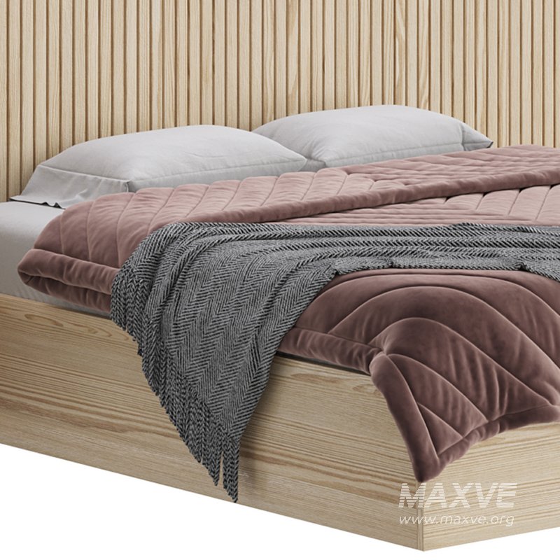 Batten White Oak King Plinth-Base Storage bed - Image 4