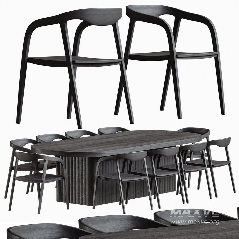 Table chair wooden - Image 2