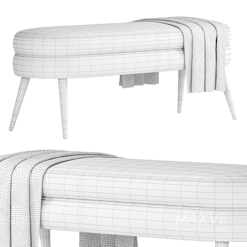 Betty Velvet Bench By Burkedecor - Image 3