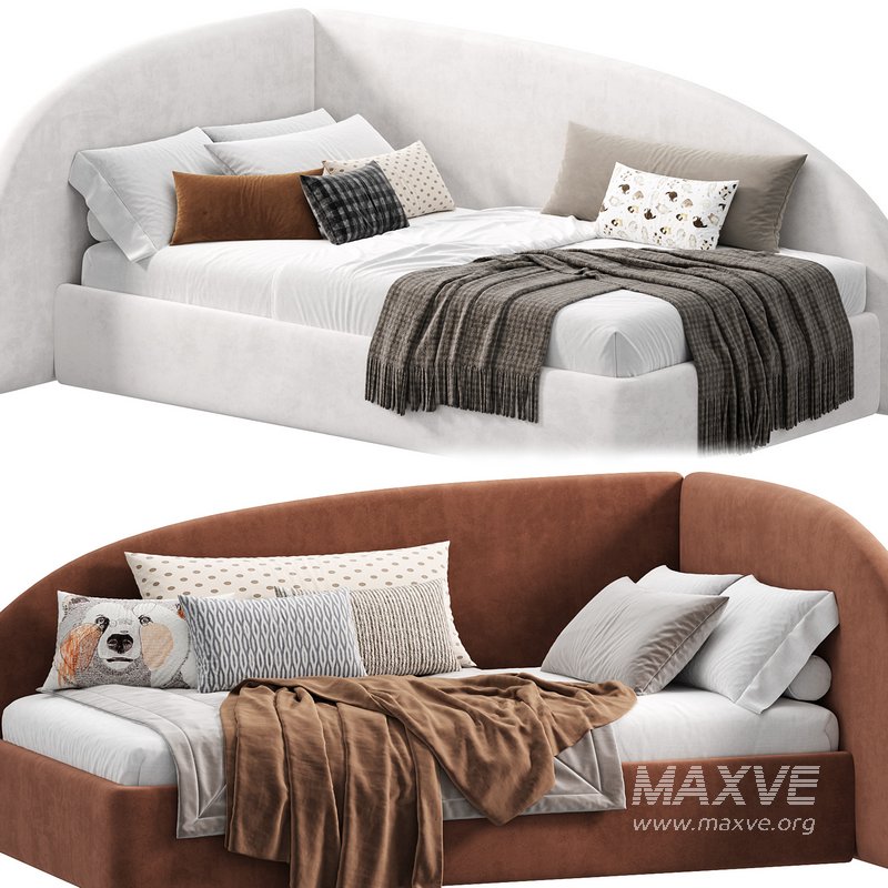 Amelia Bed LEFT Velutto by etomebel - Image 3