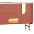 Modern Metal Sideboard Credenza with Three Drawers Narrow Size - Thumbnail 3