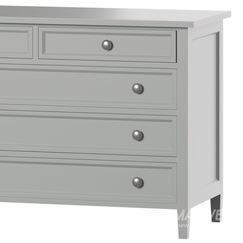 Harbor Grey 5-Drawer Dresser - Image 2