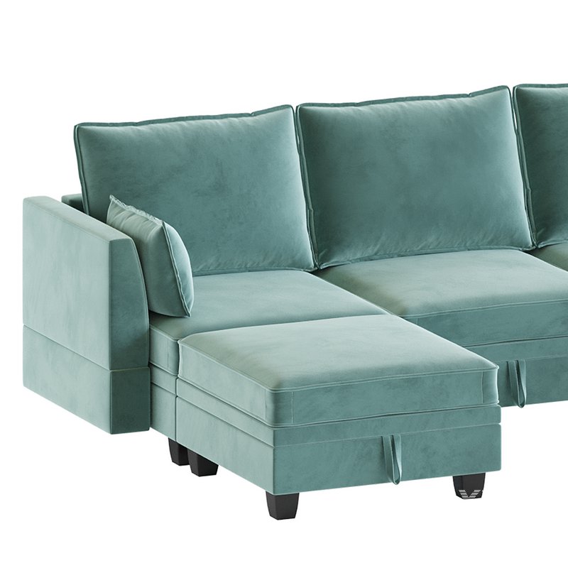 Sectional Sofa Convertible Sofa Bed - Image 3