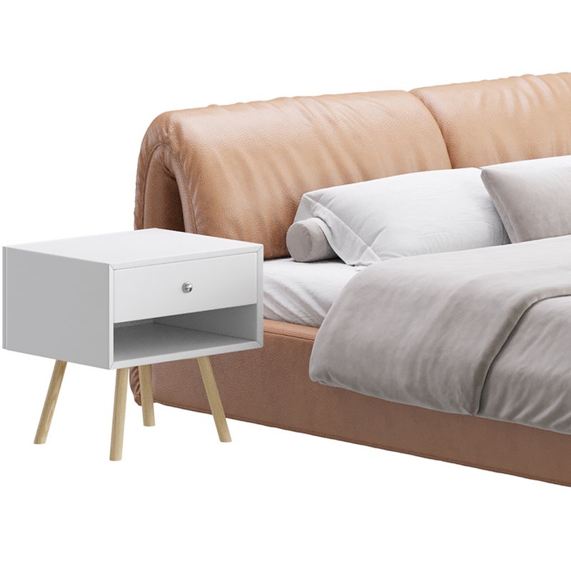 Brown Genuine Leather Bed - Image 7