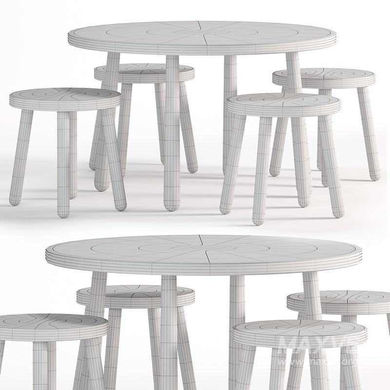 Round table and stool for children by Etsy - Image 4