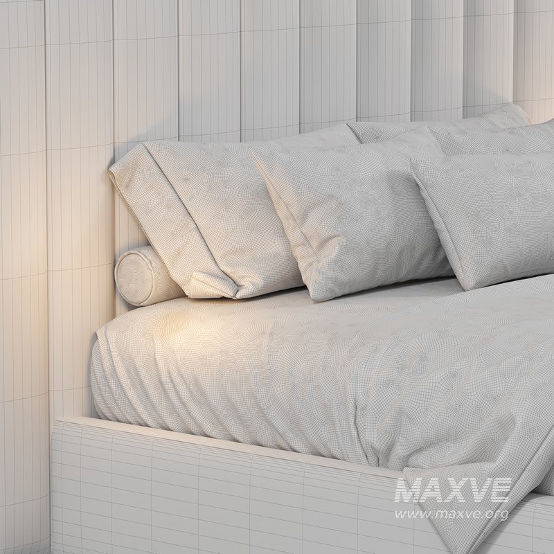 Pablo Cream Velvet Queen Bed - Image 4