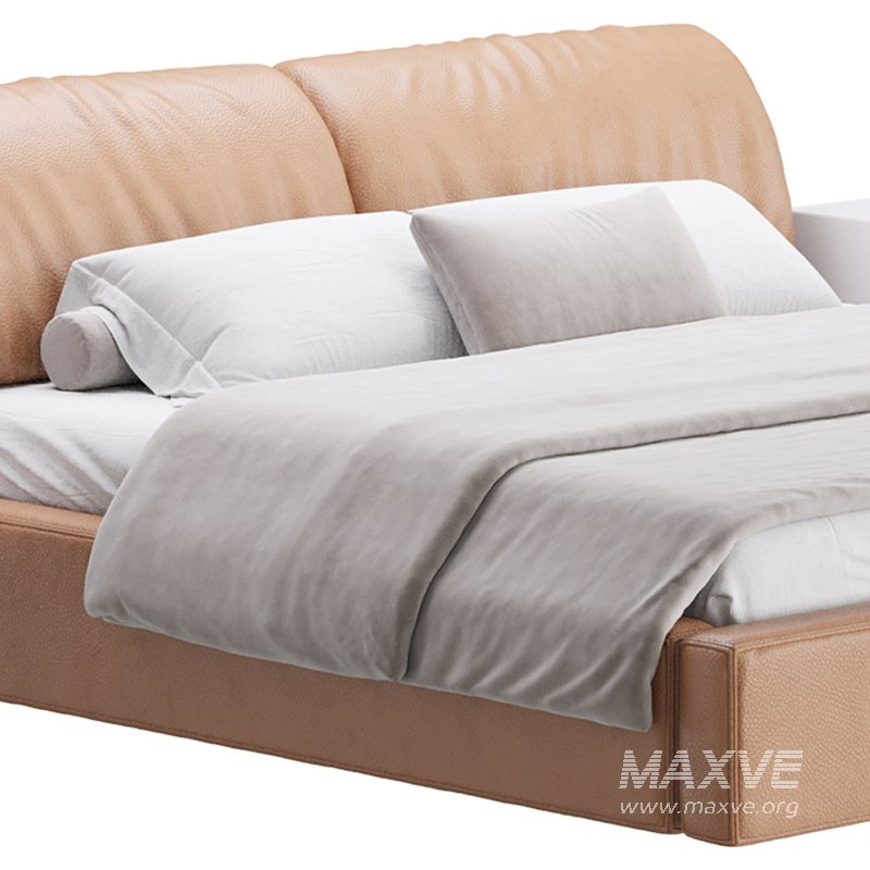 Brown Genuine Leather Bed - Image 8