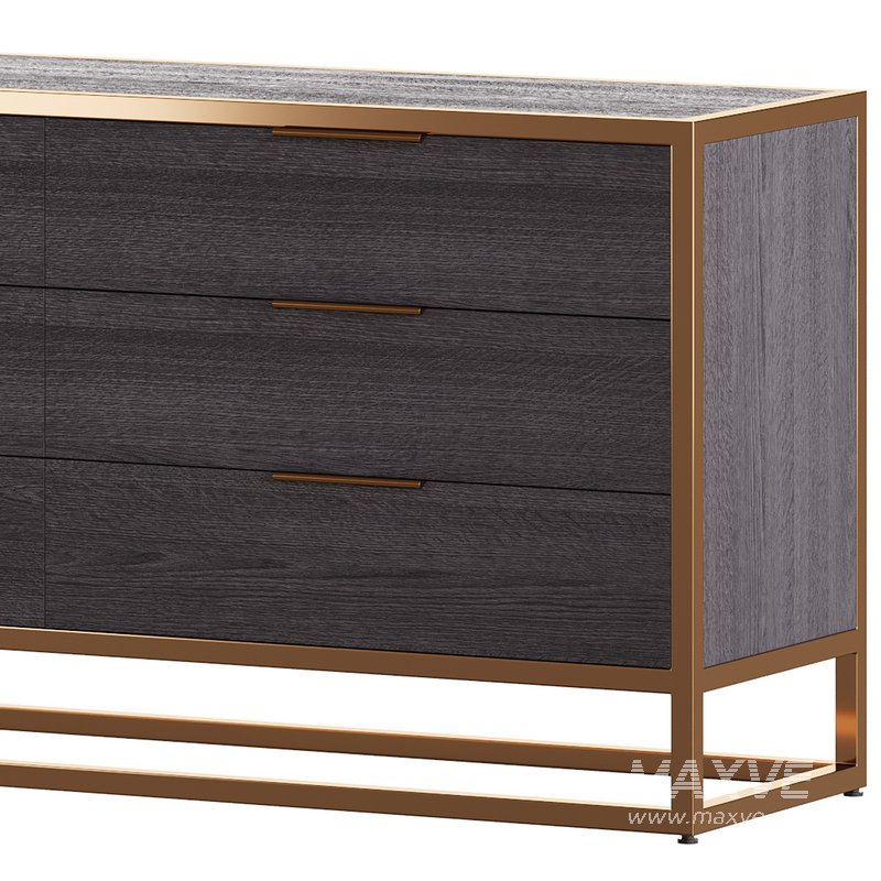 Oxford Black 6-Drawer Dresser - Image 4