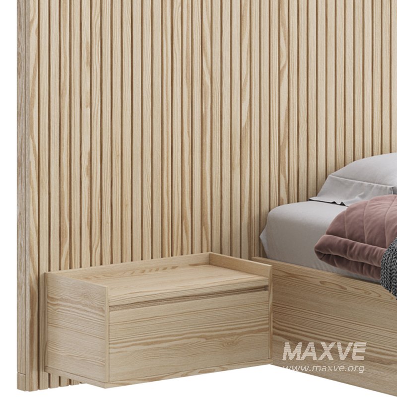 Batten White Oak King Plinth-Base Storage bed - Image 3