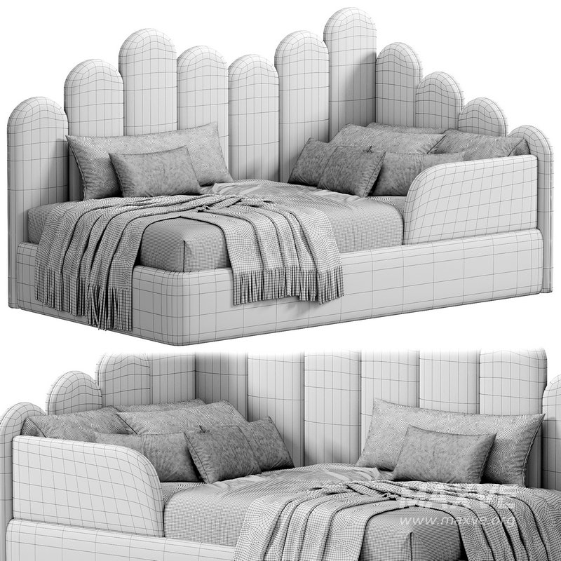 ADULT SINGLE BED ARIA 02 SNOWY - Image 4