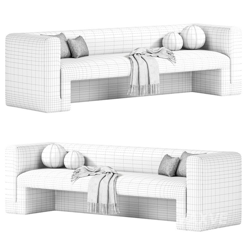 MATRA DEEP TEAL VELVET SOFA BY CB2 - Image 3