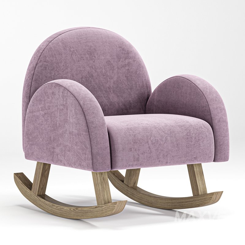 Solid Wood Rainbow Rocker Chair - Image 2