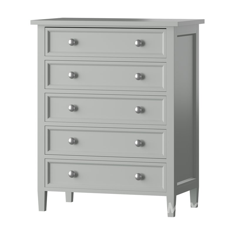 Harbor Grey 5-Drawer Chest - Image 2