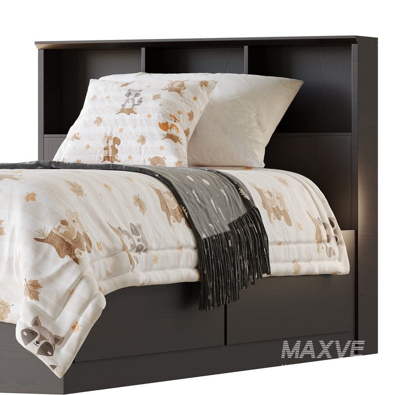 Mainstays Mates Storage Bed with Bookcase Headboard - Image 3