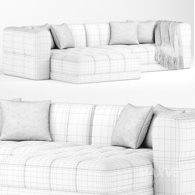 Tavi 2 Piece Laf Sectional Alcala Graphite Sofa - Image 4