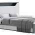 Gray Faux Leather Upholstered Bed - Thumbnail 5
