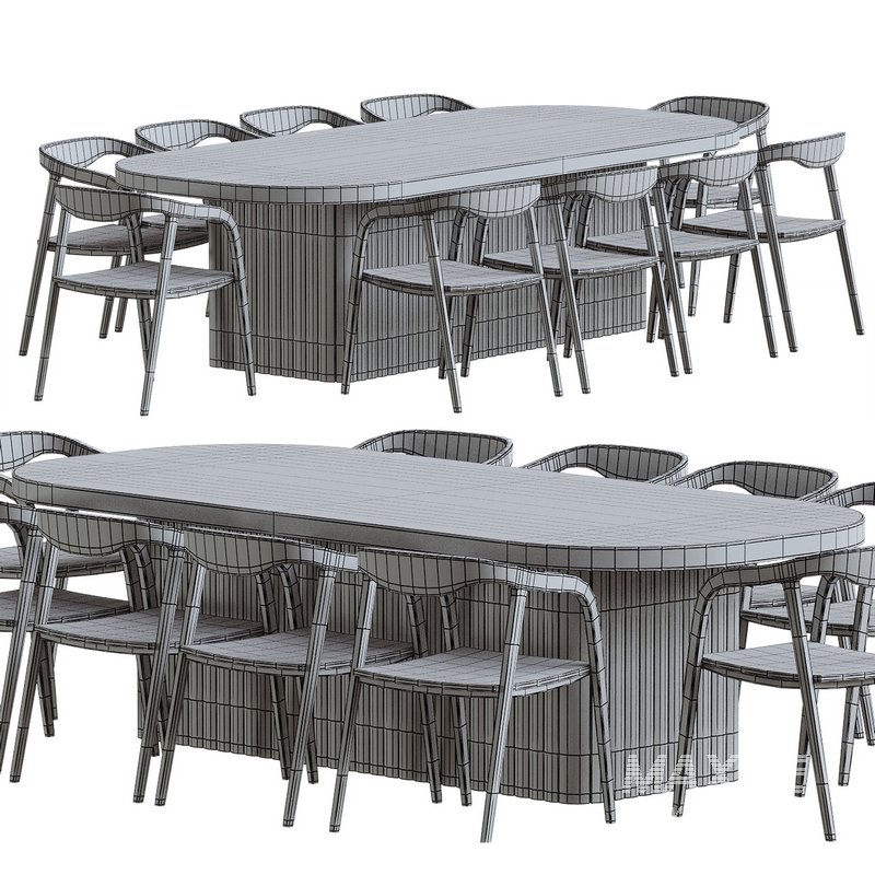 Table chair wooden - Image 4