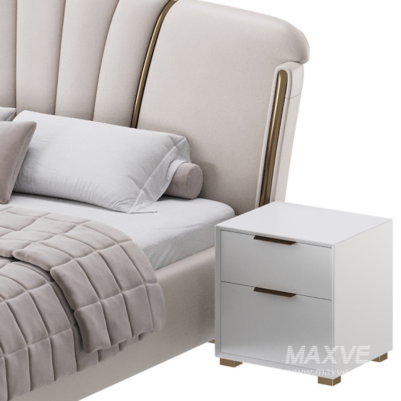 Grey Modern Bed - Image 4