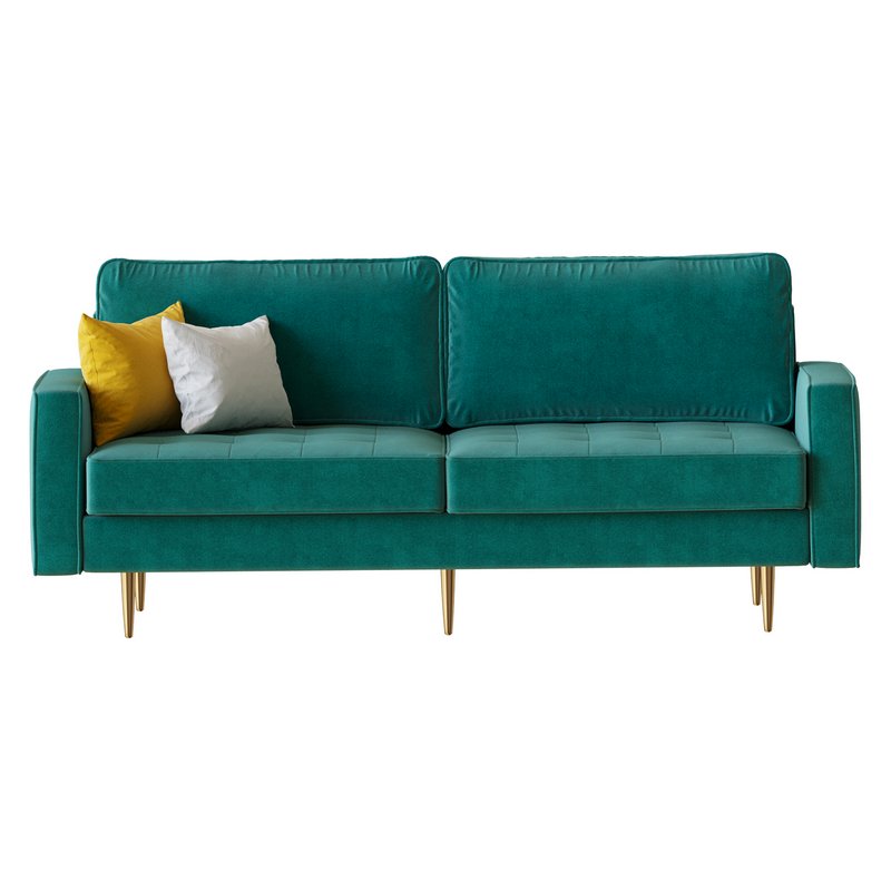 Velvet Fabric Sofa Couch - Image 5