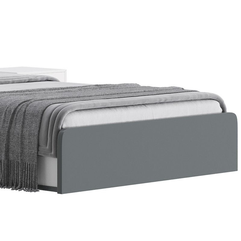 Gray Faux Leather Upholstered Bed - Image 4