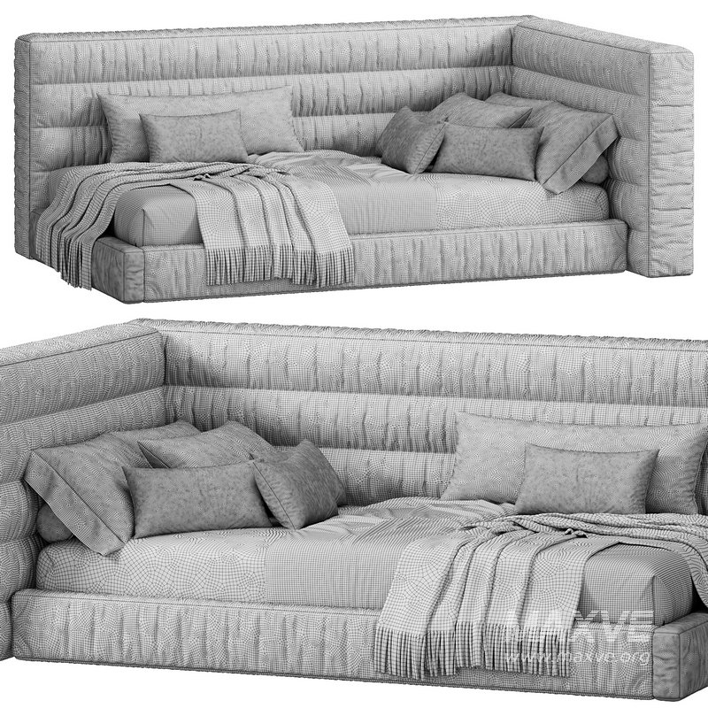 Hudson Upholstered Corner Bed by pbteen - Image 3