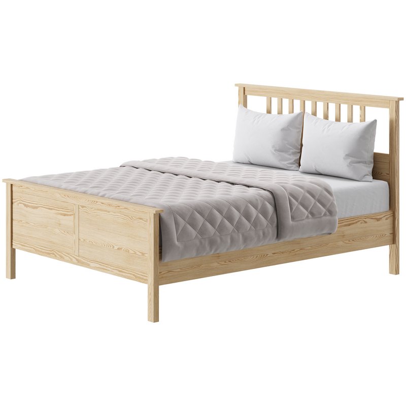 HEMNES Bed frame dark gray stained - Image 4