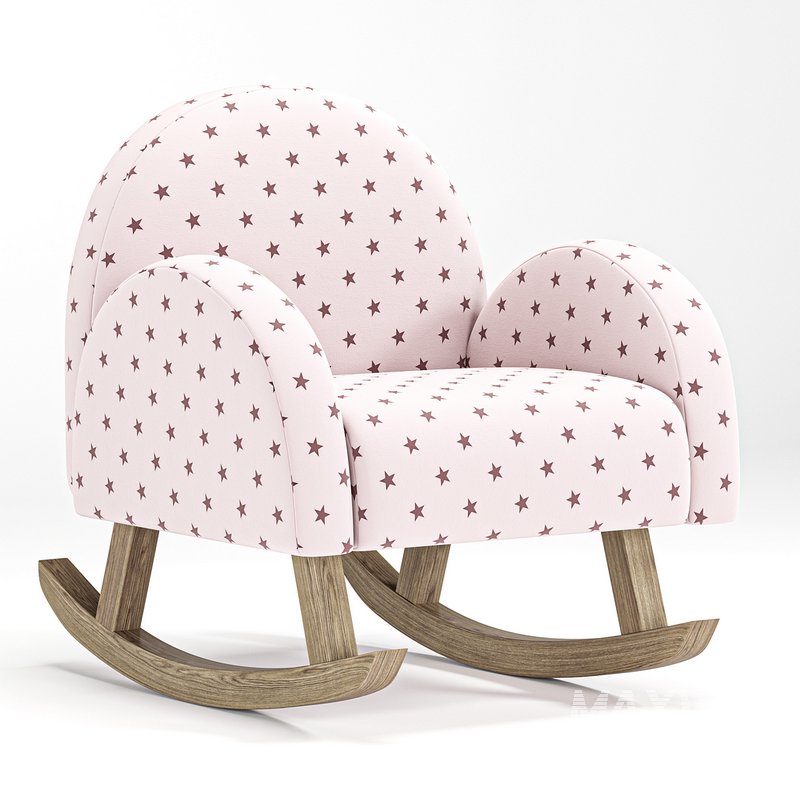 Solid Wood Rainbow Rocker Chair - Image 5