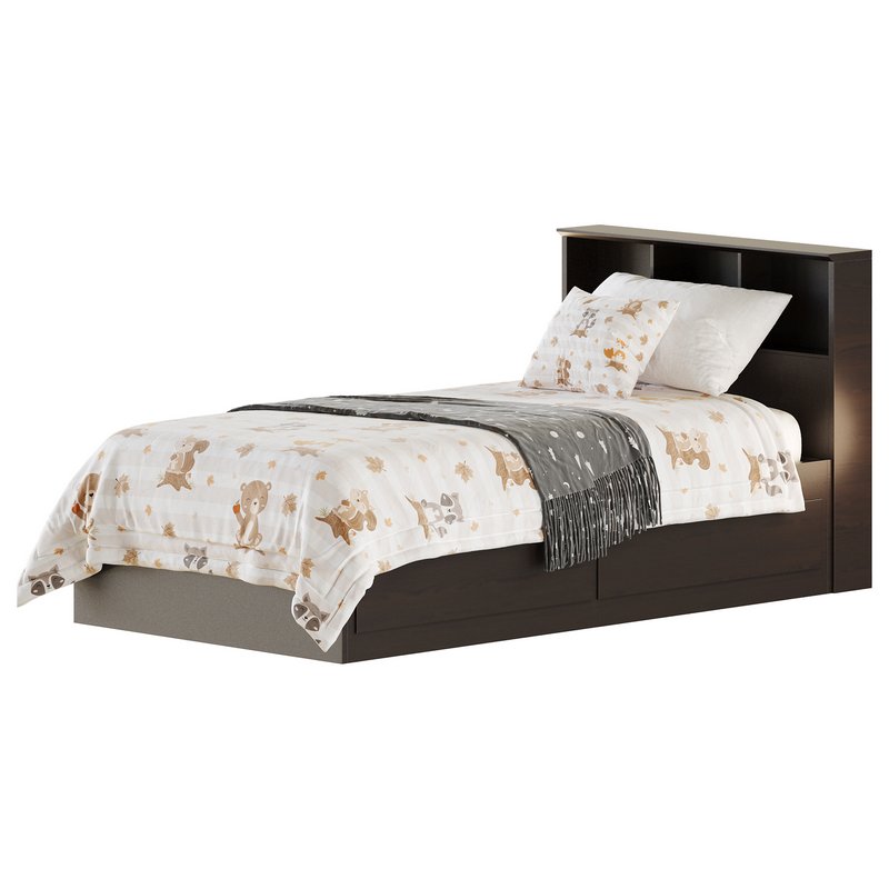 Mainstays Mates Storage Bed with Bookcase Headboard - Image 5