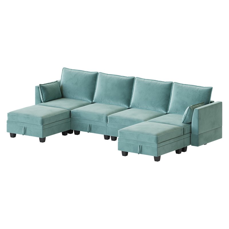 Sectional Sofa Convertible Sofa Bed - Image 6