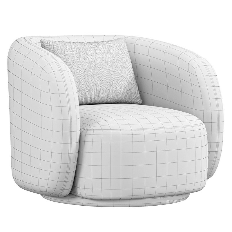 Poole Swivel Lounge Chair By Poly Bark - Image 6