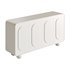 White Solid and Manufactured Wood Sideboard Credenza - Thumbnail 6