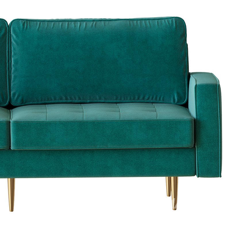 Velvet Fabric Sofa Couch - Image 6