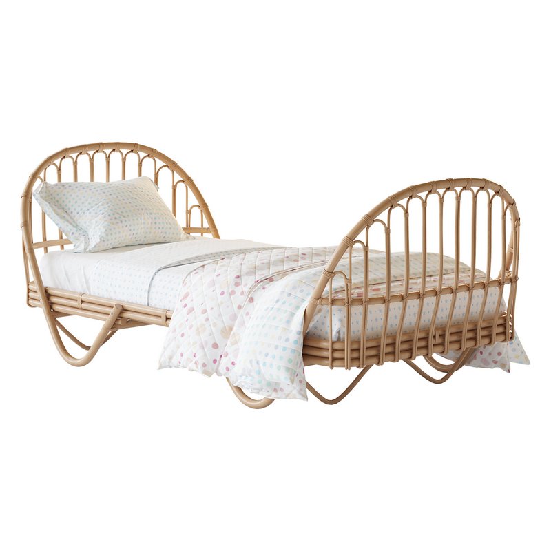 Malu Vintage Rattan Bed - Image 6