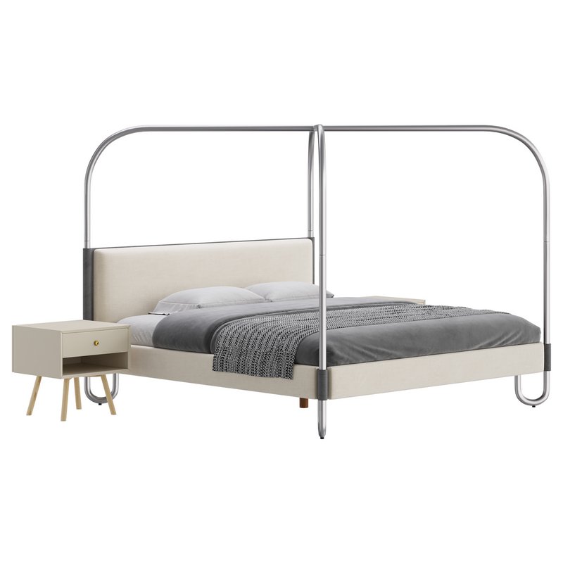 Gracia King Upholstered Canopy bed - Image 6