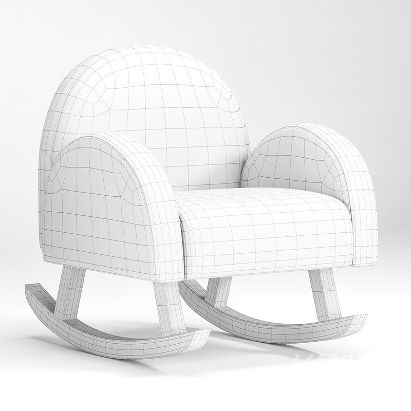 Solid Wood Rainbow Rocker Chair - Image 6