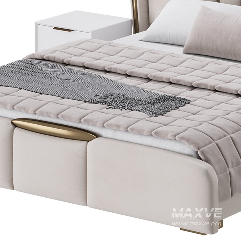 Grey Modern Bed - Image 5