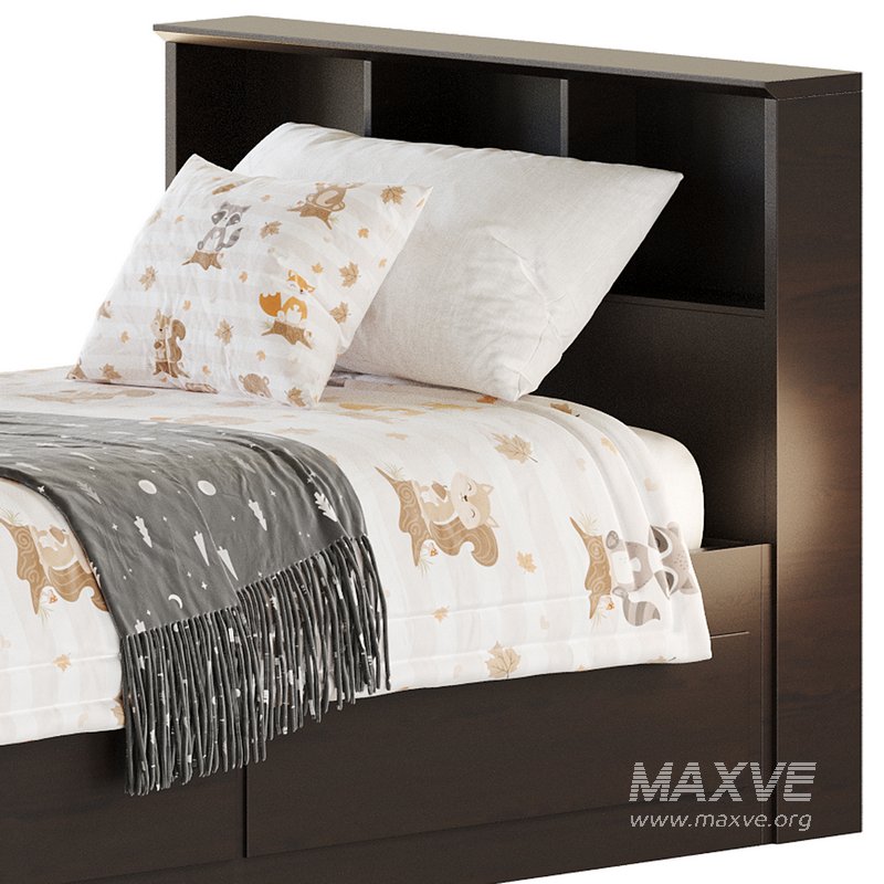 Mainstays Mates Storage Bed with Bookcase Headboard - Image 6